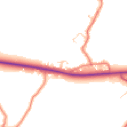 Daytime road noise heatmap for PR3 0DP