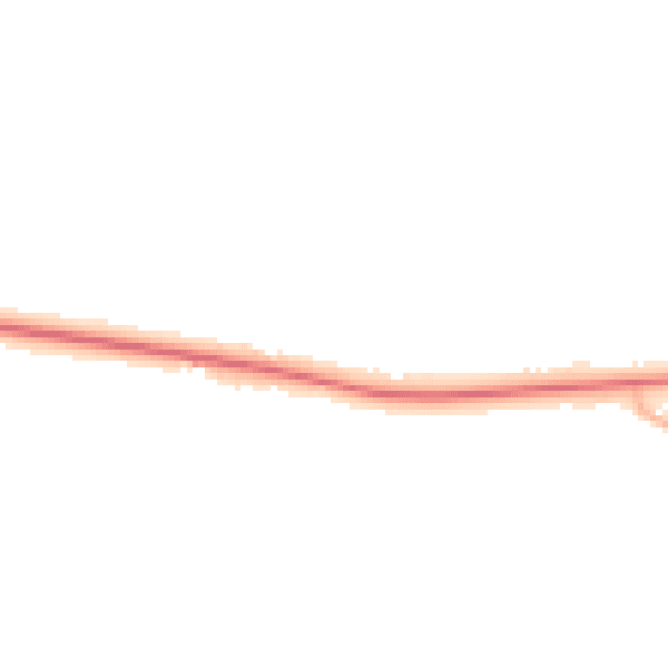 Night-time road noise heatmap for PR3 0DP