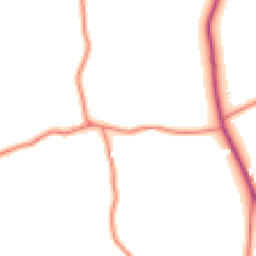 Daytime road noise heatmap for PR3 0DQ