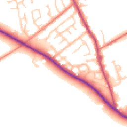 Daytime road noise heatmap for PR3 0EF