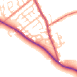 Daytime road noise heatmap for PR3 0EJ