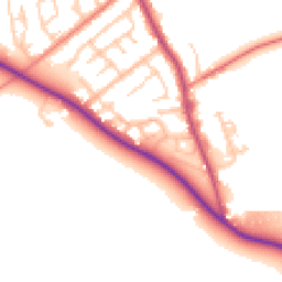 Daytime road noise heatmap for PR3 0EL