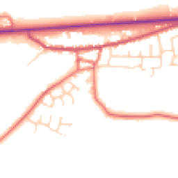 Daytime road noise heatmap for PR3 0EQ
