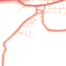 Daytime road noise heatmap for PR3 0EZ