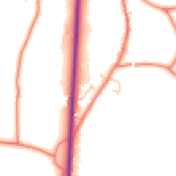 Daytime road noise heatmap for PR3 0FJ