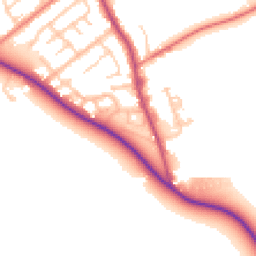 Daytime road noise heatmap for PR3 0FW