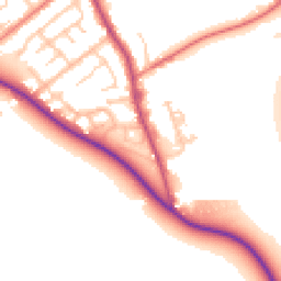 Daytime road noise heatmap for PR3 0FX