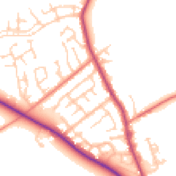 Daytime road noise heatmap for PR3 0HB