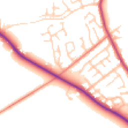Daytime road noise heatmap for PR3 0HJ