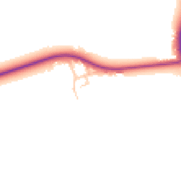 Daytime road noise heatmap for PR3 0HW