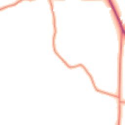 Daytime road noise heatmap for PR3 0JQ