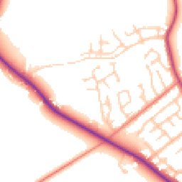Daytime road noise heatmap for PR3 0NN