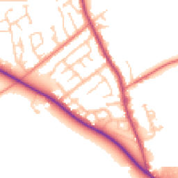 Daytime road noise heatmap for PR3 0QG