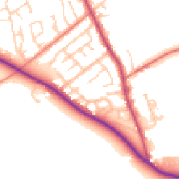 Daytime road noise heatmap for PR3 0QS