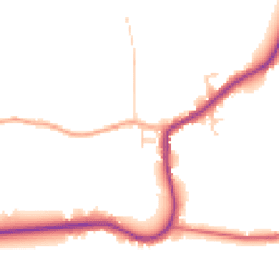 Daytime road noise heatmap for PR3 0TN