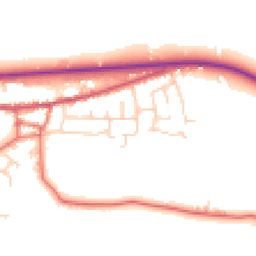 Daytime road noise heatmap for PR3 0UX