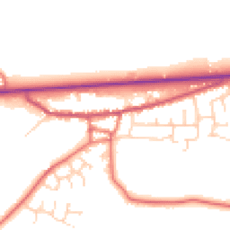 Daytime road noise heatmap for PR3 0YB