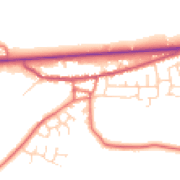 Daytime road noise heatmap for PR3 0YE
