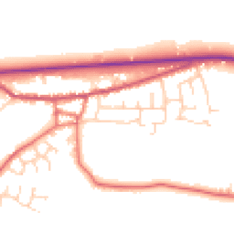 Daytime road noise heatmap for PR3 0YJ