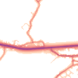 Daytime road noise heatmap for PR3 0YX
