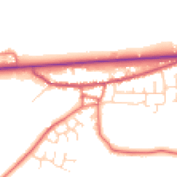 Daytime road noise heatmap for PR3 0ZB