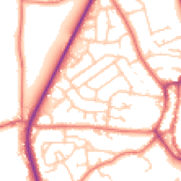 Daytime road noise heatmap for PR3 1EH