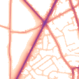 Daytime road noise heatmap for PR3 1FQ