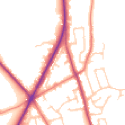 Daytime road noise heatmap for PR3 1JG