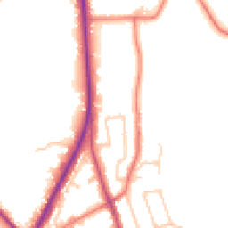 Daytime road noise heatmap for PR3 1JX