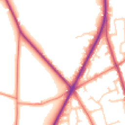 Daytime road noise heatmap for PR3 1PJ