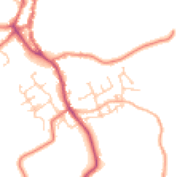 Daytime road noise heatmap for PR3 1QQ