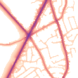 Daytime road noise heatmap for PR3 1WJ