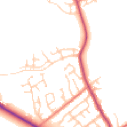 Daytime road noise heatmap for PR3 1YW