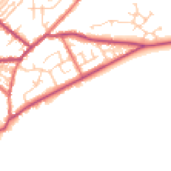 Daytime road noise heatmap for PR3 2XD