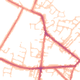 Daytime road noise heatmap for PR3 3NQ