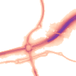 Night-time road noise heatmap for PR3 5BQ