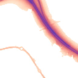 Night-time road noise heatmap for PR3 5EJ