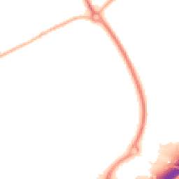 Night-time road noise heatmap for PR3 5EU