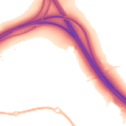 Night-time road noise heatmap for PR3 5FZ