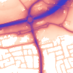 Daytime road noise heatmap for PR3 5JE