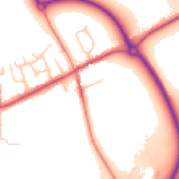 Daytime road noise heatmap for PR3 5JH