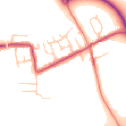 Daytime road noise heatmap for PR3 5JJ