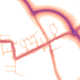 Daytime road noise heatmap for PR3 5JN