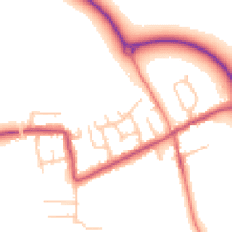 Daytime road noise heatmap for PR3 5JS