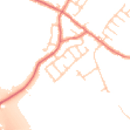 Daytime road noise heatmap for PR5 0BE