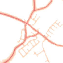 Daytime road noise heatmap for PR5 0BX