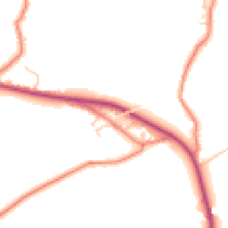Daytime road noise heatmap for PR5 0DD