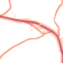 Daytime road noise heatmap for PR5 0DH