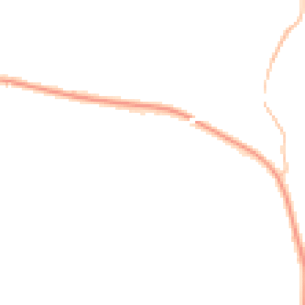 Night-time road noise heatmap for PR5 0DH