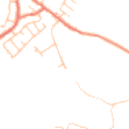 Daytime road noise heatmap for PR5 0DQ